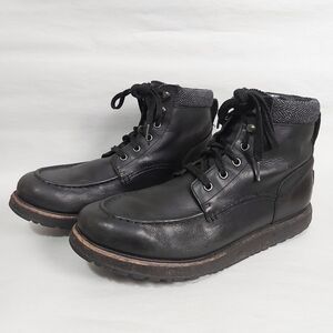 UGG Men Black Leather Boots Combat Laceup High Ankle Motorcycle Hiking Shoes
